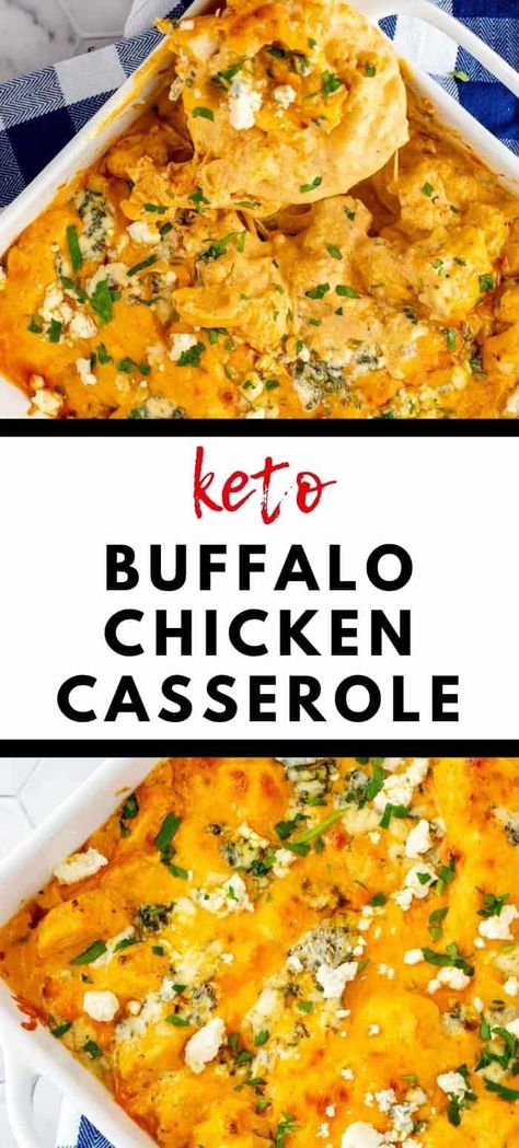 I fell in love with buffalo sauce years ago, and I’ll take any chance I can to build a meal around it. Keto Buffalo Chicken Casserole combines my favorite flavors in the confines of one easy low carb dish. With chicken, cauliflower, cream cheese, cheddar cheese, blue cheese, and a subtle kick of heat, you have a meal that is creamy, cheesy, and so satisfying. #kickingcarbs #buffalochicken #ketocasseroles #keto Keto Buffalo Chicken Casserole, Cauliflower Cream Cheese, Build A Meal, Cauliflower Cream, Keto Buffalo Chicken, Keto Casseroles, Buffalo Chicken Casserole, Chicken Cauliflower, Keto Casserole