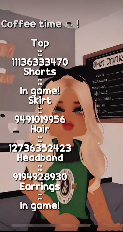 Berry Avenue Starbucks Outfit Code, Bloxburg Starbucks Outfit Codes, Roblox Bakery Outfit Codes, Bloxburg Baker Outfit Codes, Work Codes For Berry Ave, Roblox Barista Outfit Code, Bloxburg Barista Outfit Codes, Berry Ave Work Codes, Berry Avenue Codes Work Clothes