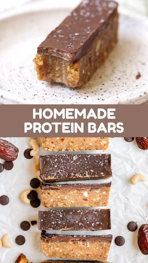 Homemade Protein Bars, Makanan Rendah Kalori, Biscuits Diététiques, Protein Bars Homemade, Healthy Protein Snacks, Healthy Bars, Protein Bar Recipes, Resep Diet, Makanan Diet