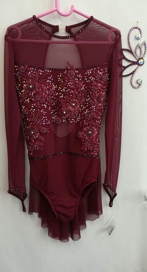 Burgundy Leotard, Circus Costumes, Dancer Dress, Circus Costume, Dance Costume, Dance Costumes, Dance Wear, Leotards, Cosplay Costumes