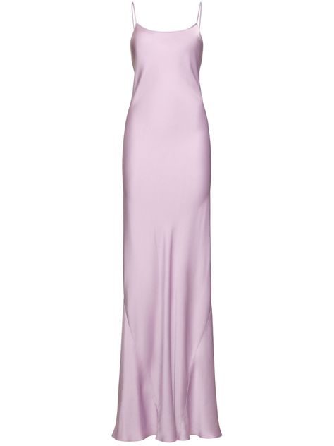 Find VICTORIA BECKHAM Cami Satin Open Back Long Dress on Editorialist. Fixed spaghetti straps. Open back. Model is wearing a size6 Open Back Long Dress, Purple Bridesmaid, Lavender Dress, Purple Bridesmaid Dresses, Digital Closet, Grey Maxi Dress, Pink Lilac, Maxi Dress Cocktail, Victoria Dress