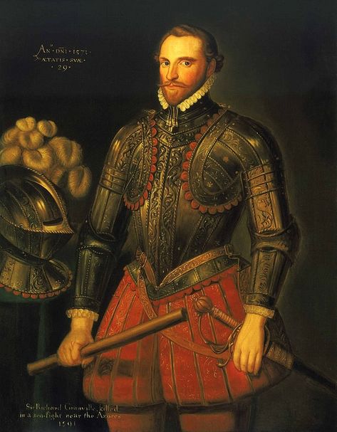 Richard Grenville Walter Raleigh, Roanoke Island, Spanish Armada, Elizabethan Era, Apa Style, National Portrait Gallery, Portrait Gallery, Top Of The World, Ancient History