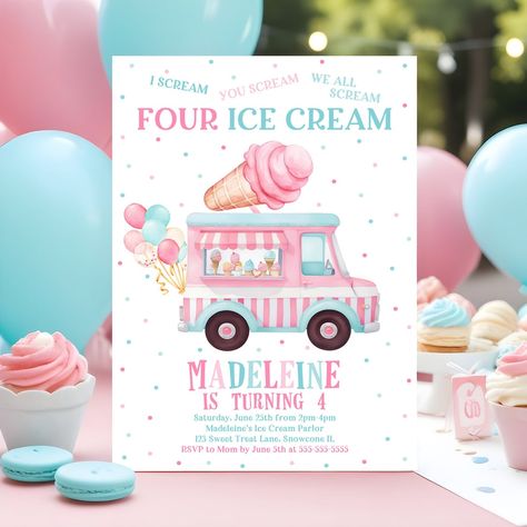 This Invitations item by ThePrintableOccasion has 54 favorites from Etsy shoppers. Ships from United States. Listed on Aug 18, 2024 Ice Cream Invite, Ice Cream 4th Birthday Party, We All Scream 4 Ice Cream Birthday, I Scream 4 Ice Cream Party, We All Scream Four Ice Cream Party, I Scream Four Ice Cream Party, Ice Cream Truck Party, Ice Cream Birthday Party Ideas, Ice Cream Truck Birthday