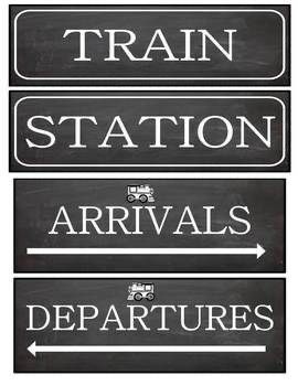 Train Station Dramatic Play, Winter Dramatic Play, Christmas Dramatic Play, Train Vbs, Railroad Decor, Train Birthday Theme, Polar Express Christmas Party, Polar Express Theme, Play Printables