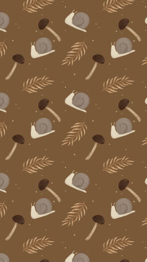 Snail Background, Snail Wallpaper, Mushroom Wallpapers, Cottagecore Background, Snail Mushroom, Mushroom Background, Autumn Patterns, October Wallpaper, Pink And Purple Wallpaper