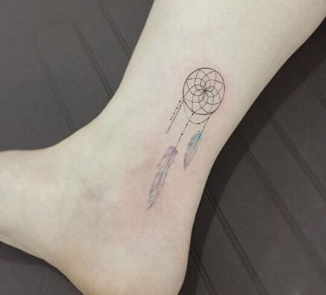 Ears Piercing, Anklet Tattoo, Anklet Ideas, Temple Wallpaper, Mum Tattoo, Colored Tattoo, Dream Catcher Tattoo Design, Tiny Tats, Pink Tattoo