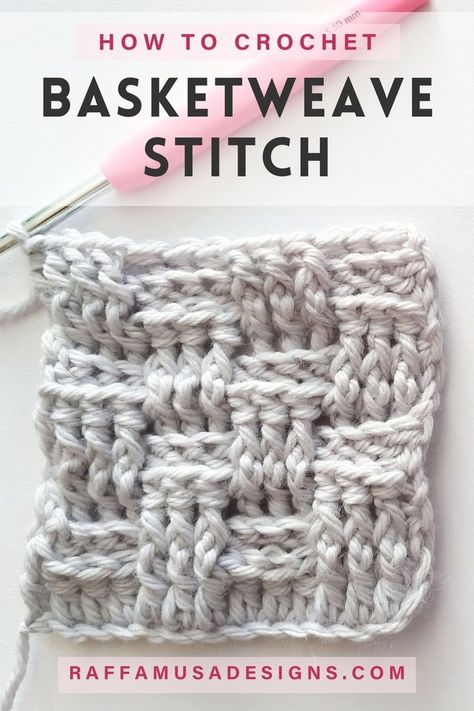 a crochet basketweave stitch swatch Basket Weave Crochet Blanket, Basket Weave Crochet, Crochet Star Stitch, Bobble Stitch Crochet, Crochet Waffle Stitch, Crochet Basket Pattern Free, Basketweave Stitch, Easy Crochet Baby Blanket, Crochet Stitches For Blankets