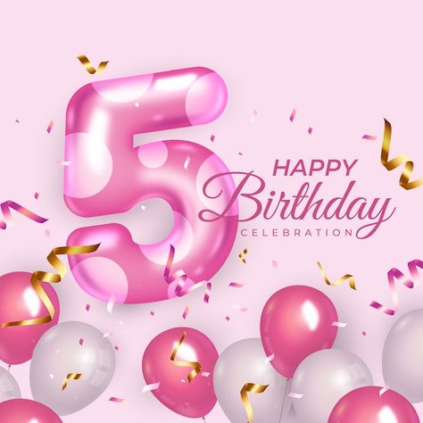 Free vector gradient 5 years anniversary... | Free Vector #Freepik #freevector #5-anniversary #anniversary-template #5-years #birthday-card Happy Birthday Wishes Friendship, Anniversary Template, 5 Anniversary, Vector Gradient, Happy Birthday Celebration, 5 Year Anniversary, Happy Birthday Wishes, Happy Anniversary, Good Morning Images