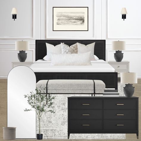 Ingrid 6 - Drawer Dresser curated on LTK Black Bedroom Mood Board, Bedroom Primary, Upholstered Bed Bedroom, Modern Traditional Bedroom, Bedroom Upholstered Bed, Mood Board Bedroom, Bedroom Mood Board, Bedroom Ideas Luxury, Peter Jones