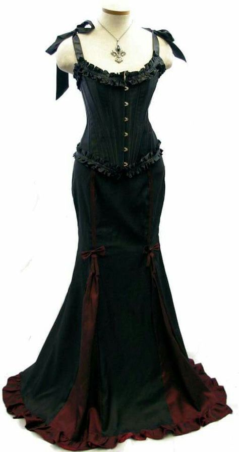 Red Corset, Gothic Clothes, Gothic Steampunk, Corpse Bride, Gothic Dress, Gothic Outfits, Goth Outfits, Dark Fashion, Pastel Goth