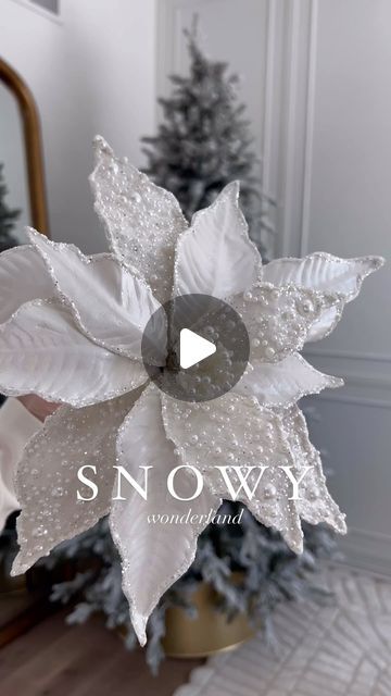 Oh La La Decor | Amy Gordon on Instagram: "Obsessed with an all white tree. The elegance of the pearl ornaments and shimmering florals bring the snowy wonderland to life. Comment shop for links. Check out our online shop for all the florals, picks and ribbon.🤍🌲🤍
.
Follow @ohlala_decor for more inspo
.
.
.
#christmastree #christmasdecor #christmasaesthetic #christmasdecorations #christmasinspiration #whitechristmas #homedecor #tistheseason#homeinspiration #christmasmood #christmasvibes #christmastreeshops #viralreels #instagramreels #christmas #glamChristmas #kingofchristmas #myhomestyle #christmastreeinspo @wxyzdetroit #ltkhome" White Christmas Tree Inspiration, White Decorated Christmas Tree Ideas, White Ornaments Christmas Tree Ideas, White Christmas Tree Decorating Ideas Winter Wonderland, Diy White Christmas Decor, Pearl Christmas Decorations, Christmas Tree With White Decorations, White And Silver Christmas Tree Ideas, Christmas Giving Tree