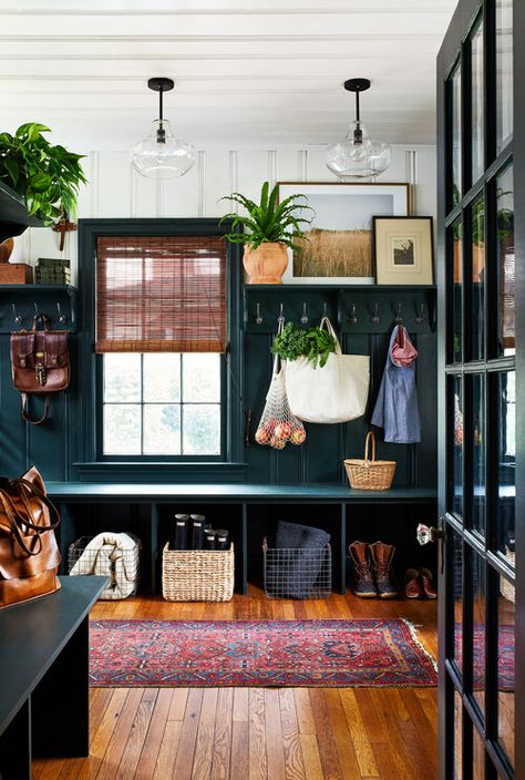 Home Tour // A Thoughtfully-Renovated California Craftsman Full of Historic Charm and Modern Touches — The Grit and Polish Eclectic Mudroom Entryway, Lots Of Plants, Wooden Floors, Colonial Revival, Design Del Prodotto, Mud Room, Style At Home, Historic Home, Wooden Flooring