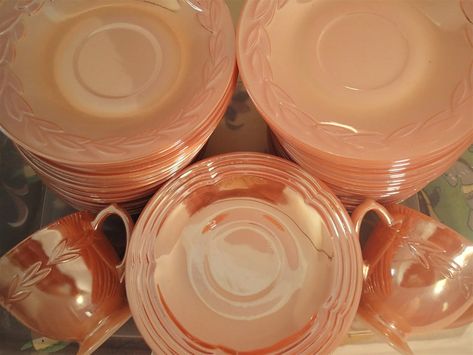 Nautical Ceiling Light, Pyrex Glassware, China Restaurant, Peach Lustre, Laurel Leaf, Vintage Fire King, Antique Glassware, Flea Market Finds, Vintage Fall