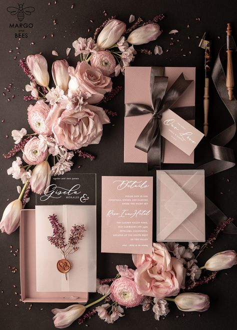 Are you dreaming of a romantic and elegant wedding? Look no further than our exquisite collection of wedding invitations. Our Romantic Blush Pink Box Wedding Invitation Suite is perfect for couples who want to set the tone for a truly magical day. With its soft blush pink color and delicate details, this invitation suite is sure to impress your guests. For those looking for a touch of sophistication, our Elegant Heather Wedding Invites are the ideal choice. These invitations feature a beautiful Romantic Wedding Stationery, Stylish Wedding Invitation, Box Wedding Invitations, Chic Wedding Invitations, Bespoke Wedding Invitations, Affordable Wedding Invitations, Acrylic Wedding Invitations, Wedding Invitations Romantic, Printing Wedding Invitations