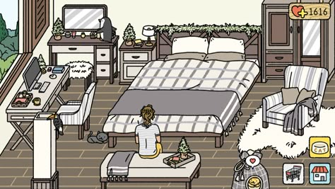 Adorable Home Game Bedroom Ideas, Adorable Home Lounge Design Game, Game Bedroom Ideas, Adorable Home Game, Adorable Home Game Design Ideas, Game Bedroom, Home Bedroom Design, Adorable Home, Winter Bedroom