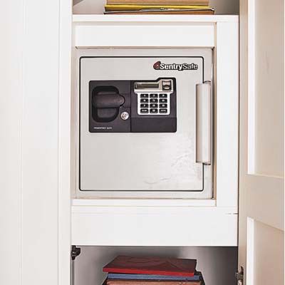 Small Safe In Closet, Safe In Closet, Cozy Cottage Home, Apartment Closet, Build My Own House, Small Safe, Small House Living, Simplified Living, Pantry Cupboard