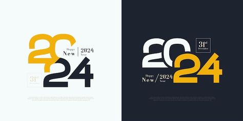 Number Typography Design, Happy New Year 2024 Design, Calendar Cover, Celebration Poster, Color Numbers, Characters Inspiration, Happy New Year 2024, Characters Inspiration Drawing, 2024 Design