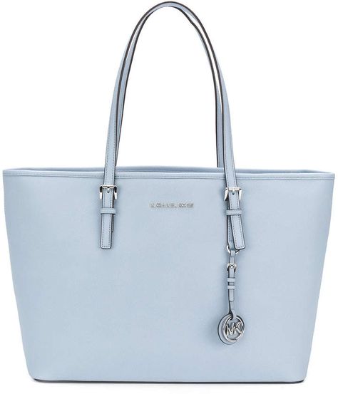 Michael Michael Kors Jet Set travel tote Pastel Blue #ad Affordable Wishlist, Mala Michael Kors, Michael Kross, Michael Kross Bags, Elegant Blue Michael Kors Bag, Modern Blue Michael Kors Bags, Michael Kors Blue Bag For Shopping, Mk Tote Bag, Luxury Blue Michael Kors Shoulder Bag