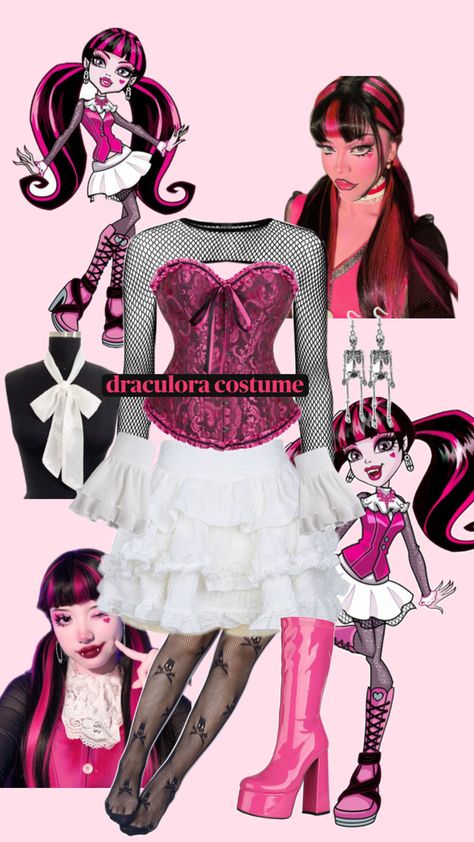 halloween costume idea draculora White Skirt Halloween Costume Ideas, Draculora Outfit Ideas, Draculaura Monster High Costume, Black Woman Costume Ideas, Draculora Cosplay, Monster High Draculaura Costume, Monster High Costumes, Draculaura Halloween, Draculaura Costume