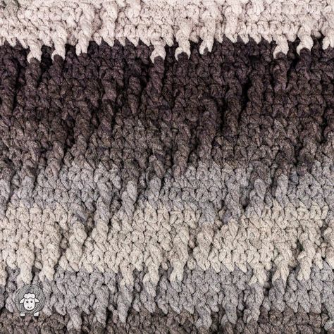 Bernat Blanket Ombre Yarn Review - The Loopy Lamb Crochet Blanket With Ombre Yarn, Ombre Yarn Crochet Blanket, Bernat Velvet Plus, Bernat Blanket Ombre Crochet, Bernat Eggplant Ombré Yarn, Teal Chevron, Bernat Yarn, Baby Blanket Size, Bernat Blanket