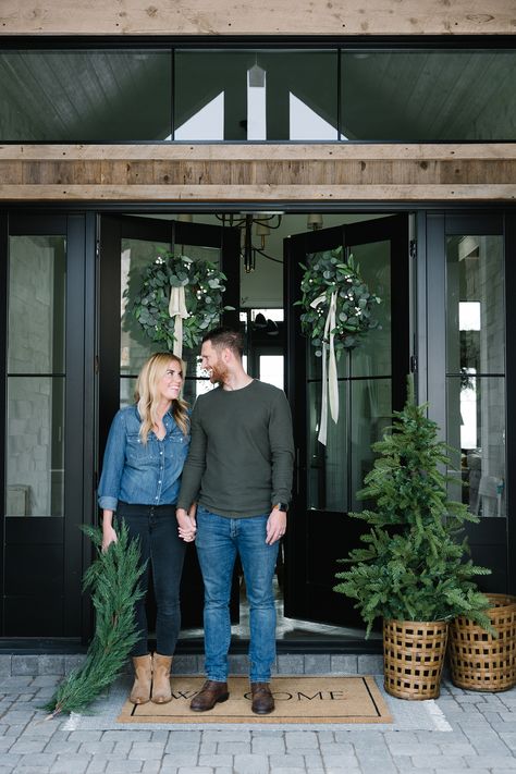 Our Favorite Holiday Décor Over the Years - Studio McGee Studio Mcgee Front Porch, Mcgee Christmas, Studio Mcgee Christmas, Porch Interior, Mcgee And Co, Xmas Photos, French Style Homes, Christmas Front Porch, Mcgee & Co