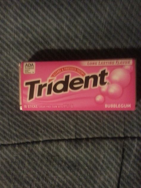 Trident Bubblegum Gum Trident, Trident Gum, Kawaii Logo, Hogwarts Dr, Streamer Dr, Sugar Free Gum, Chewing Gum, Bubble Gum, Teen Wolf