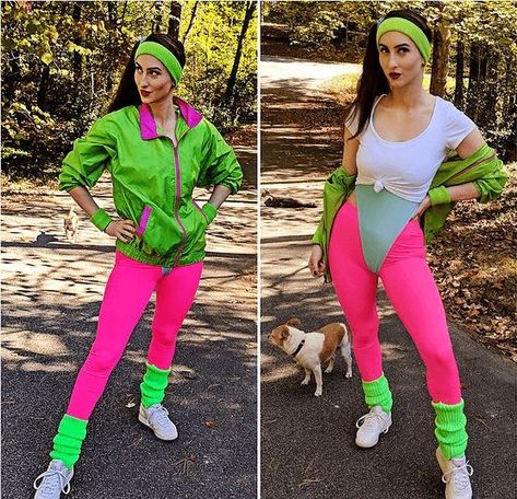 Fitness Instructor Costume, 80s Carnival, 80s Fitness, 80s Theme Party Outfits, 80s Workout Outfit, Aerobic Outfits, 80s Workout Clothes, 80s Halloween Costumes, 80s Fashion Party