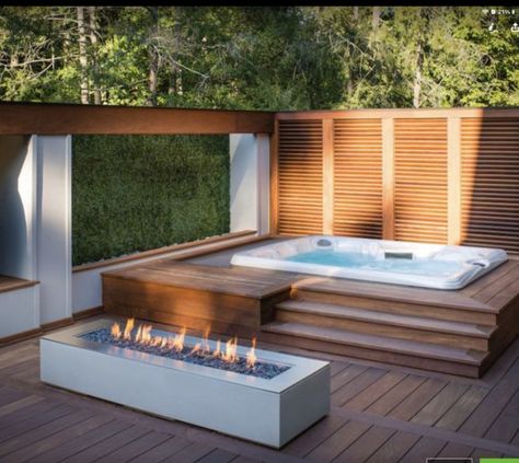 Whirpool Outdoor, Hot Tub Landscaping, Hot Tub Patio, Hot Tub Designs, Hot Tub Deck, Hot Tub Backyard, Hot Tub Garden, Rooftop Terrace Design, Rooftop Design