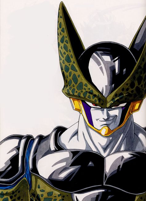 Cell // the villain who wanted to obtain perfection. Perfect level of arrogance, perfect level of smarts. The best villain in the series. Cell Dbz, Dragon Ball Z Iphone Wallpaper, Perfect Cell, Arte Doodle, Dbz Art, Bd Comics, Dragon Balls, Dragon Ball Wallpapers, Dragon Ball Artwork