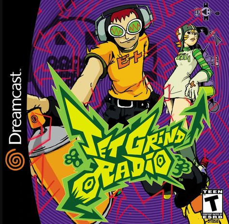 Jet Grind Radio, Amen Break, Jet Set Radio, Game Cover, Sega Dreamcast, Video X, Wii U, Funky Art, Box Art