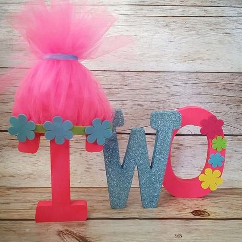 Trolls Two Year Old Party, Trolls Birthday Party Ideas Decorations Centerpieces, Trolls Second Birthday Party, Trolls 1st Birthday Party Girl, Trolls 2nd Birthday Party For Girl, Trolls Bday Party Ideas, Troll Themed Birthday Party, Trolls 2nd Birthday Party Ideas, Trolls First Birthday