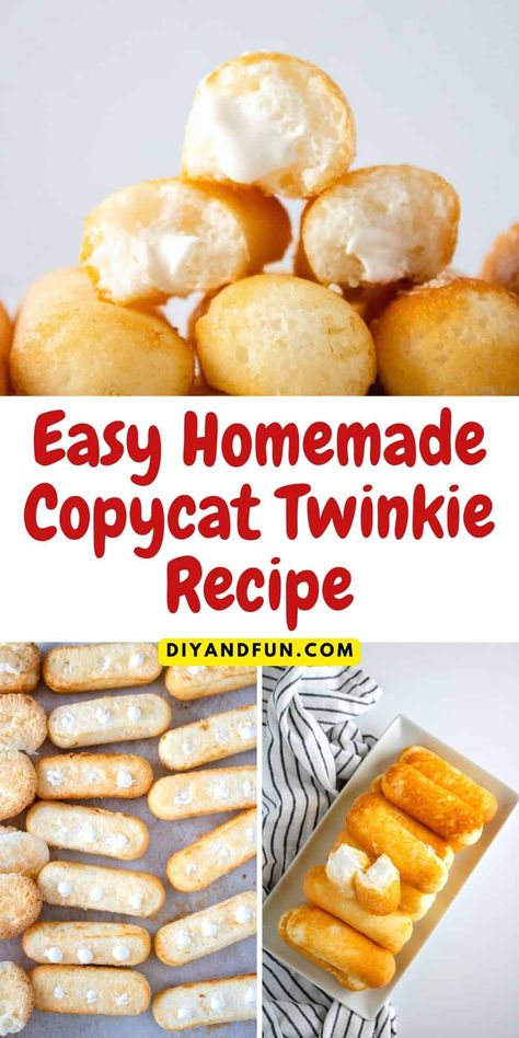 Twinkie Recipe, Twinkie Desserts, Twinkies Recipe, Little Debbie Snack Cakes, Snack Cake Recipe, Hostess Snacks, Debbie Snacks, Popular Desserts Recipes, Copykat Recipes