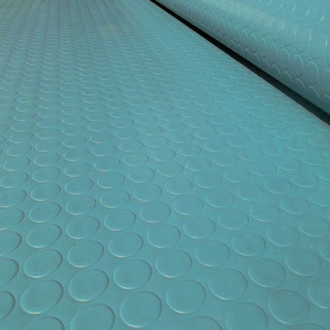 Blue Rubber Flooring, Rubber Bathroom Flooring, Fixer Upper Bathroom Ideas, Anti Slip Tiles, Rubber Flooring Bathroom, Vinyl Roll Flooring, Mid Century Beach House, Contemporary Bathroom Remodel, 1970s Interior Design