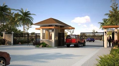 Condominium Entrance, Subdivision Entrance, Gate Design Ideas, Residential Entrance, House Exterior Ideas, Budget House Plans, Entrance Signage, Gate City, Guard House