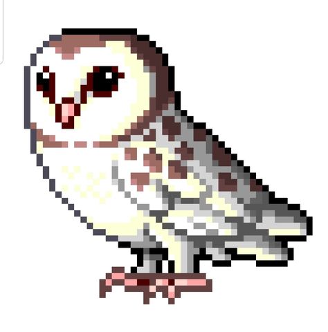 Pixel Art Hedgehog, Owl Pixel Art, Bird Pixel Art, Animal Pixel Art, Pixel Art Animals, Pixel Pokemon, Pixel Art Tutorial, Arte 8 Bits, Pixel Art Templates