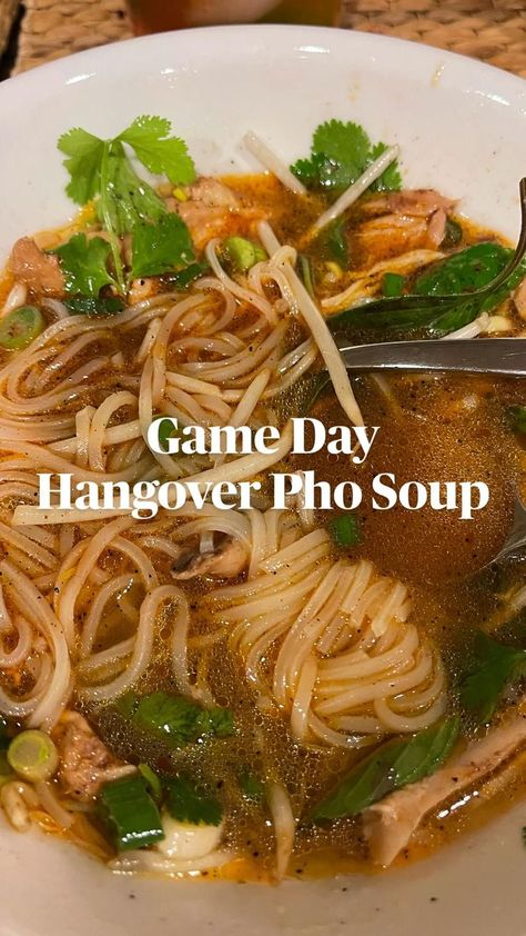 Hangover Soup, Pho Soup Recipe, Pho Soup, Videos Cooking, Think Food, Asian Cooking, Food Videos Cooking, Feb 13, Asian Dishes