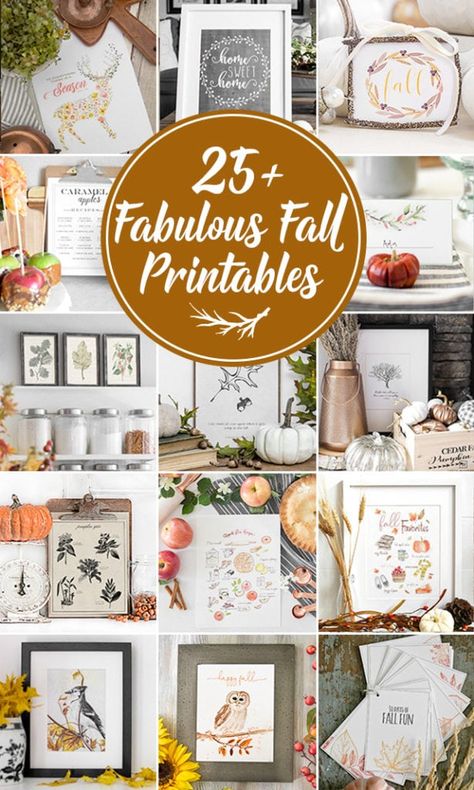 25 Free Fall Printables! kellyelko.com #printables #freeprintables #fall #falldecor Outside Fall Decor Diy, Syrup Labels, Free Fall Printables, Illustrated Recipe, Home Printables, Coffee Syrup, Nice Weekend, Fall Printables, Christmas Graphic