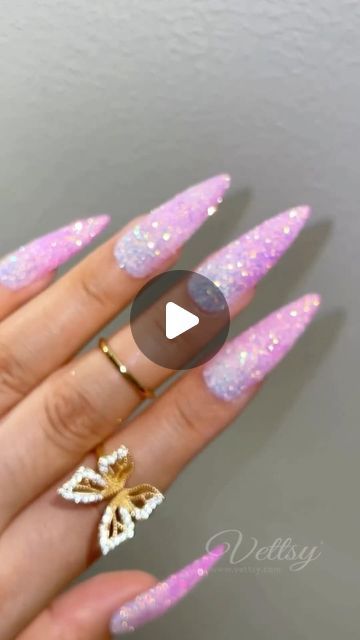 Sugar Nails, Luminous Nails, Pigment Powder, Nails At Home, Nail Supply, Nail Art Tutorial, Purple Nails, Ombre Nails, Diy Nails