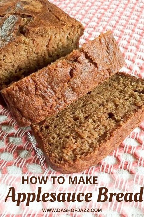 Applesauce Quick Bread, Recipe Using Applesauce, Easy Applesauce, Make Applesauce, Applesauce Cake Recipe, Applesauce Bread, How To Make Applesauce, Apple Sauce Recipes, Applesauce Cake