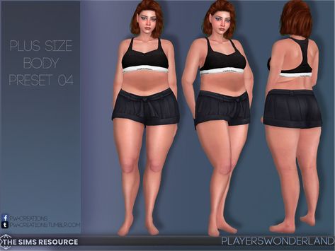 The Sims Resource - Plus Size Body Preset 04 Sims 4 Feet Preset, Sims 4 Cc Body Shape Plus Size, Sims 4 Big Body Presets, Fat Sims 4 Cc, Sims 4 Cc Plus Size Body Presets, Body Sims 4 Preset, Sims 4 Curvy Body Preset, Sims 4 Plus Size Cc, Sims 4 Chubby Body Presets