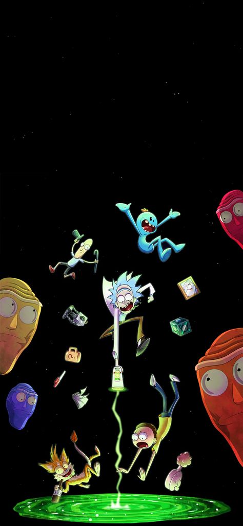 Rick E Morty, Rick And Morty Tattoo, Rick And Morty Image, Kaws Iphone Wallpaper, Rick And Morty Poster, Kaws Wallpaper, Vaporwave Wallpaper, Hype Wallpaper, Graffiti Wallpaper Iphone