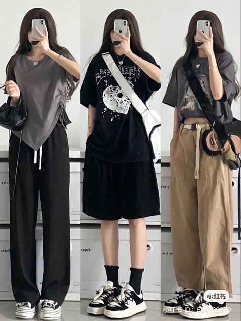 Trendy Korean Outfits, Boyish Outfits, Outfit Korean Style, Korean Outfit Street Styles, Korean Streetwear, Korean Casual Outfits, Tomboy Outfits, Tomboy Style Outfits, Easy Trendy Outfits