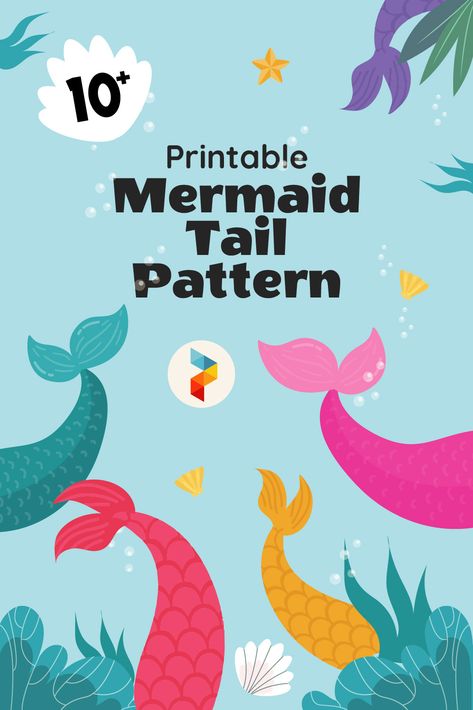 Mermaid Tail Pattern Mermaid Tail Template Free Printable, Mermaid Tail Template, Free Mermaid Tails, Diy Mermaid Tail, Mermaid Tail Pattern, Tail Pattern, Crochet Mermaid Tail, Mermaid Tail Blanket, Document Printing