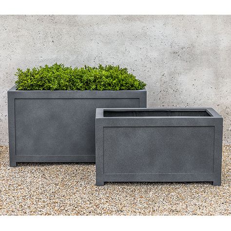 Oxford Rectangle Planters Bird Bath Planter, Campania International, Rectangle Planters, Trough Planters, Fiberglass Planters, Square Planters, Modern Planters, Fountains Outdoor, Large Planters