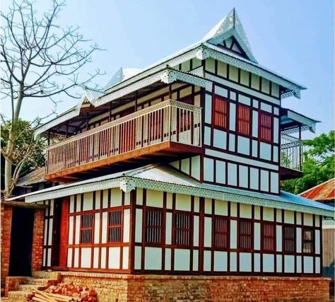 Bangladeshi Architecture, Nepal Village House, Old Bengali House, Indian Tea House Bhopal, Bangladesh Village, National Assembly Building Of Bangladesh, House Map, Dream House Rooms, City House