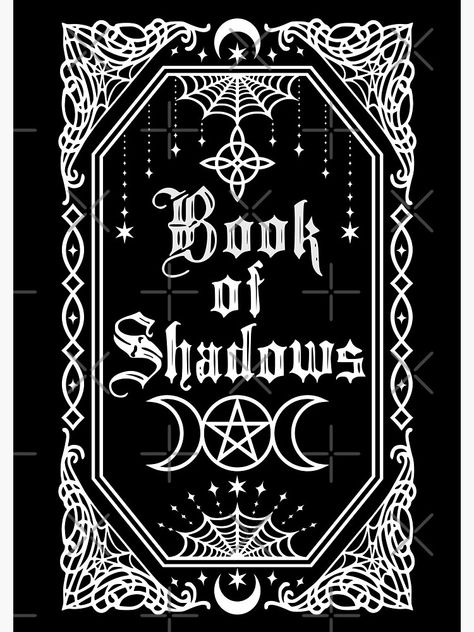 "Book of Shadows" Spiral Notebook by RavenWake | Redbubble Book Of Shadows Wallpaper, Book Of Shadows Design, Book Of Shadows Art, Shadow Book Cover Ideas, Black Book Cover, Book Of Shadows Cover Ideas, Book Of Shadows Cover Page Ideas, Shadow Book, Spell Book Cover