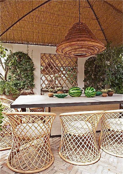 Jean Louis Denoit's  home in Capri Jean Louis Deniot, Summer Inspiration, Rattan Furniture, Wicker Furniture, Porch Patio, Outdoor Rooms, Patio Decor, Outdoor Living Space, Neutral Colors