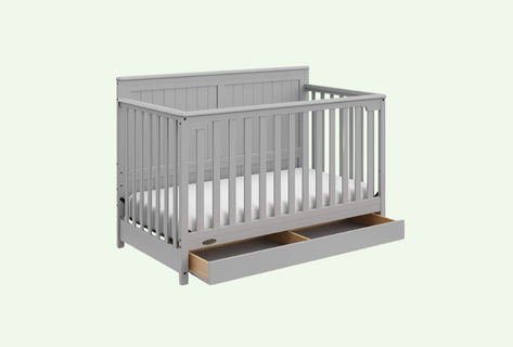 Graco Hadley 5-in-1 Convertible Crib with Drawer (Pebble Gray) – GREENGUARD Gold Certified, Crib with Drawer Combo, Full-Size Nursery Storage Drawer Nursery Storage, Nursery Baby Room, Pebble Grey, Convertible Crib, Storage Drawer, Baby Cribs, Daybed, Storage Drawers, Baby Room