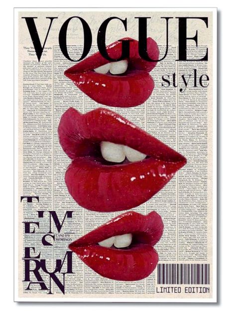 Wall art, red lips, bedroom, dorm, designs, prints, printable, fashion, vintage poster, glam aesthetic, old money, rich, soft girl life, trendy preppy, groovy retro wall art Girls Room Wall Decor, Funky Wall Art, Preppy Room Decor, Preppy Room, Red Decor, Fashion Wall Art, Aesthetic Painting, Retro Wall Art, Trendy Wall Art