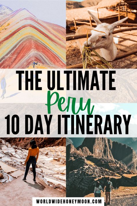 Travel To Peru, Peru Itinerary, Peru Machu Picchu, Rainbow Mountains Peru, Peru Travel Guide, South America Destinations, Best Honeymoon Destinations, Machu Picchu Peru, Rainbow Mountain